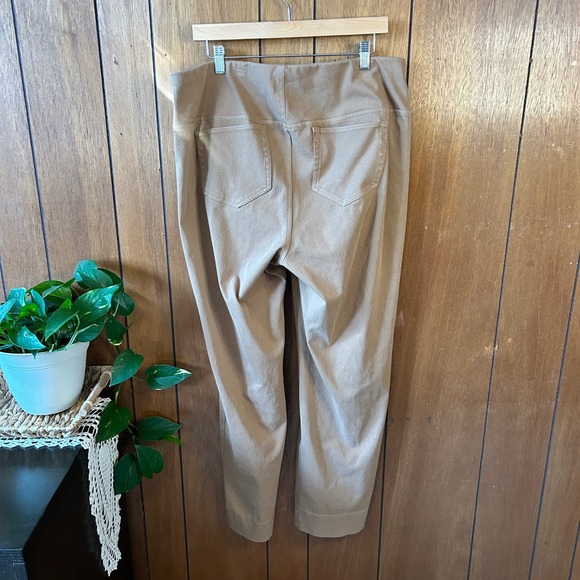 J. Jill Wearever Slim Leg Pull On Pants Camel Tan XL Tall Shapewear Career - Picture 8 of 8
